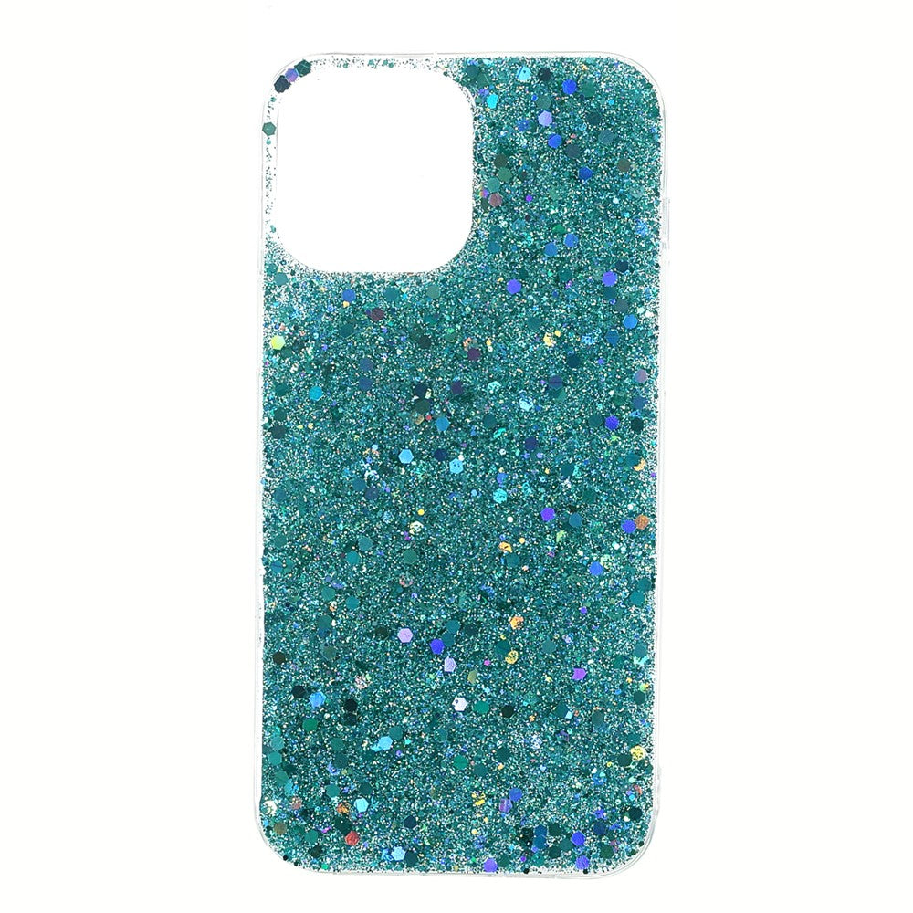 Flash Powder Sequins Stylish Acrylic+TPU Phone Case for iPhone 13 mini 5.4 inch