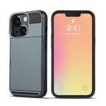 TPU + PC hybridmobilskal med skyddande korthållare för iPhone 13 Pro Max 6,7 tum