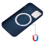 Kompatibelt med MagSafe flytande silikon magnetiskt absorberande mobilskal mobilmobilskyddsskal för iPhone 13 Pro Max 6,7 tum