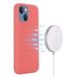 For iPhone 13 mini 5.4 inch Liquid Silicone Phone Cover Protective Case for Magnetic Charging