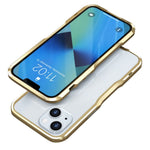 LUPHIE Slim Cool Design Shock Absorbent Metal Frame Bumper Cover for iPhone 13 mini 5.4 inch