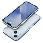 LUPHIE Slim Cool Design Shock Absorbent Metal Frame Bumper Cover for iPhone 13 mini 5.4 inch