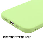 ENKAY HAT PRINCE Solid Color Precise Hole Opening Anti-Scratch Liquid Silicone Phone Cover Case for iPhone 13 mini 5.4 inch