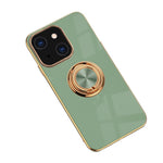 Mirror Surface Electroplating Anti Fall TPU Phone Case Cover with Kickstand for iPhone 13 mini 5.4 inch