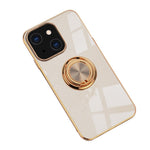 Mirror Surface Electroplating Anti Fall TPU Phone Case Cover with Kickstand for iPhone 13 mini 5.4 inch