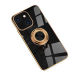 Mirror Surface Electroplating Anti Fall TPU Phone Case Cover with Kickstand for iPhone 13 mini 5.4 inch