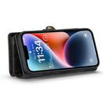 CASEME 008 Series Stødabsorberende Aftagelig 2-i-1 Multifunktions TPU + PU-læder Telefon Pung Stativ Cover til iPhone 13 6.1 tommer
