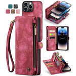 CASEME 008 Series Shock-Absorbed Detachable 2-in-1 Multi-function TPU + PU Leather Phone Wallet Stand Shell for iPhone 13 Pro Max 6.7 inch