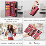 CASEME 008 Series Shock-Absorbed Detachable 2-in-1 Multi-function TPU + PU Leather Phone Wallet Stand Shell for iPhone 13 Pro Max 6.7 inch