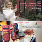 CASEME 008 Series Shock-Absorbed Detachable 2-in-1 Multi-function TPU + PU Leather Phone Wallet Stand Shell for iPhone 13 Pro Max 6.7 inch