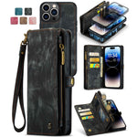CASEME 008 Series Shock-Absorbed Detachable 2-in-1 Multi-function TPU + PU Leather Phone Wallet Stand Shell for iPhone 13 Pro Max 6.7 inch