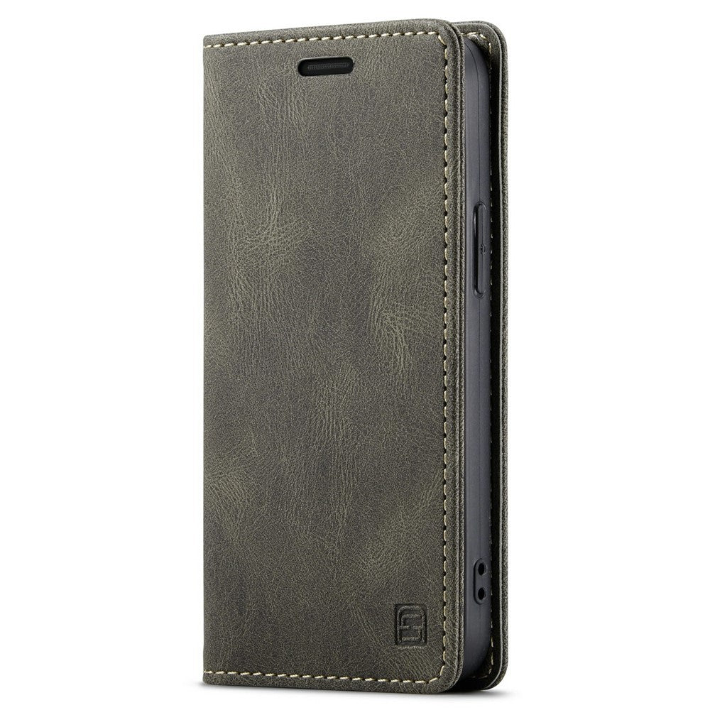AUTSPACE A01 Series Premium Retro Mat PU Læder Pung Flip Stand Cover med RFID Blokeringsfunktion til iPhone 13 mini 5.4 tommer