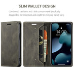 AUTSPACE A01 Series Premium Retro Mat PU Læder Pung Flip Stand Cover med RFID Blokeringsfunktion til iPhone 13 mini 5.4 tommer