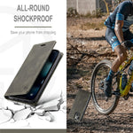 AUTSPACE A01 Series Premium Retro Mat PU Læder Pung Flip Stand Cover med RFID Blokeringsfunktion til iPhone 13 mini 5.4 tommer