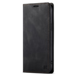 AUTSPACE A01-serien retro mat læderpung-etui med RFID-blokerende stativ, magnetisk flip-etui til iPhone 13 Pro Max 6,7 tommer