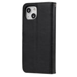 For iPhone 13 mini Case 2 in 1 Detachable Magnetic Leather Wallet Mobile Cover with Strap