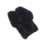 Bling Rhinestone Decor 3D Bunny Ears Soft Furry TPU Bumper Protective Skin Cover for iPhone 13 mini 5.4 inch