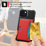 ZM02 PU Leather Coated TPU Hybrid Case Card Holder Phone Shell for iPhone 13 mini 5.4 inch