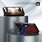 ZM02 PU Leather Coated TPU Hybrid Case Card Holder Phone Shell for iPhone 13 mini 5.4 inch