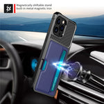 ZM02 Kortfackdesign Fallskyddande läderbelagt TPU hybridmobilskal för iPhone 13 Pro 6,1 tum