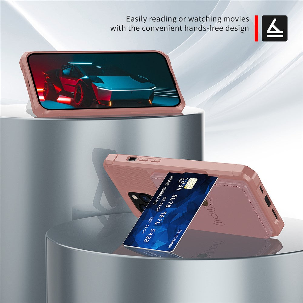 ZM03 TPU telefoncover + PU læderpung med magnetisk metalplade til iPhone 13 Pro Max 6,7 tommer