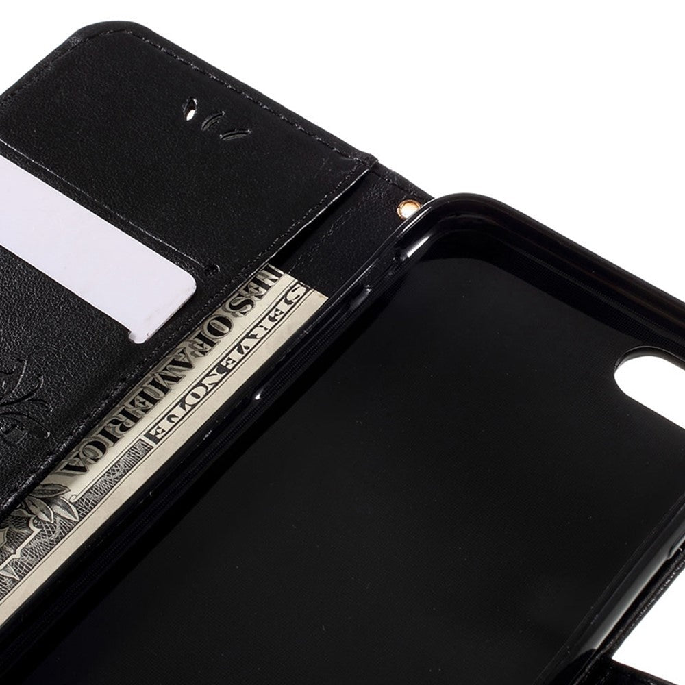 PU-læderetui til iPhone SE (2020) / SE (2022) / 8 / 7 4,7 tommer telefonpungcover med rem