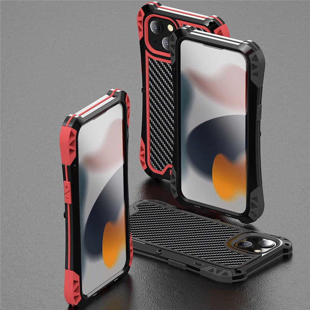 R-JUST AMIRA Four Corner Airbags Anti Fall Hybrid Case Phone Protective Cover for iPhone 13 mini 5.4 inch