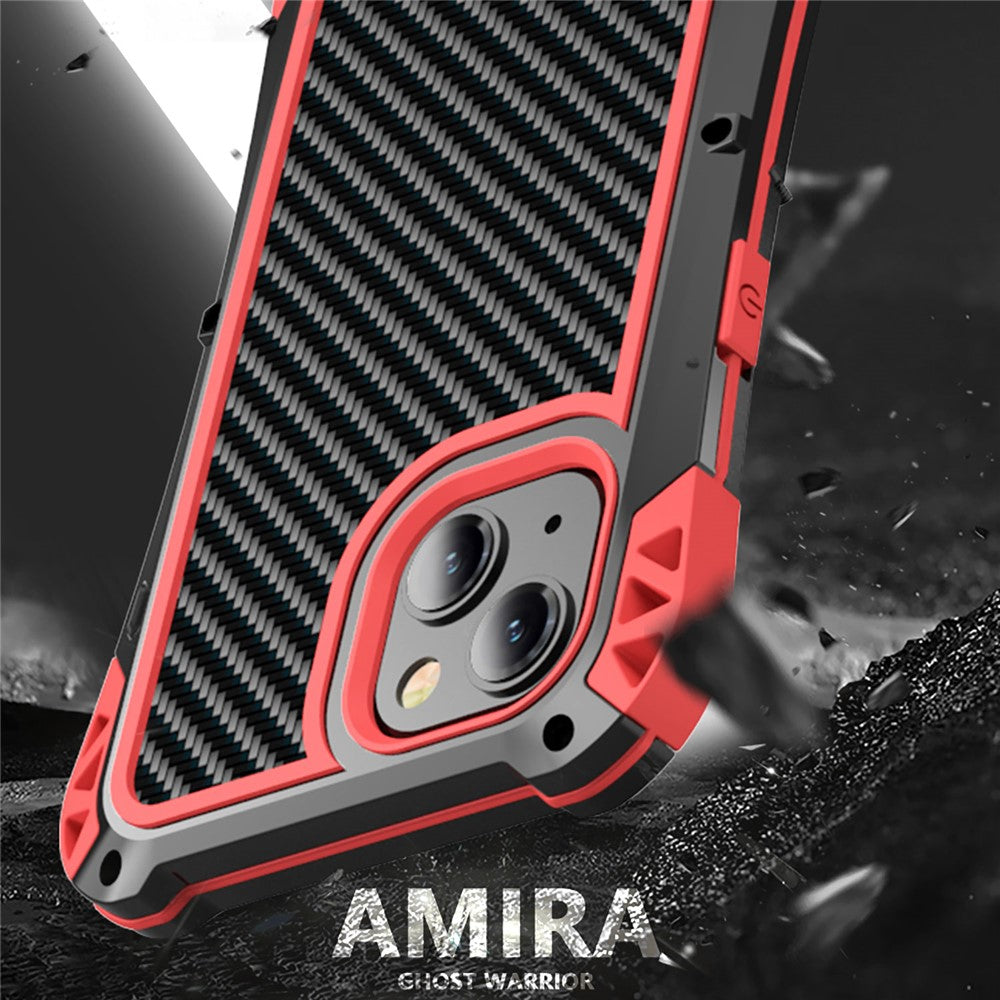 R-JUST AMIRA Four Corner Airbags Anti Fall Hybrid Case Phone Protective Cover for iPhone 13 mini 5.4 inch