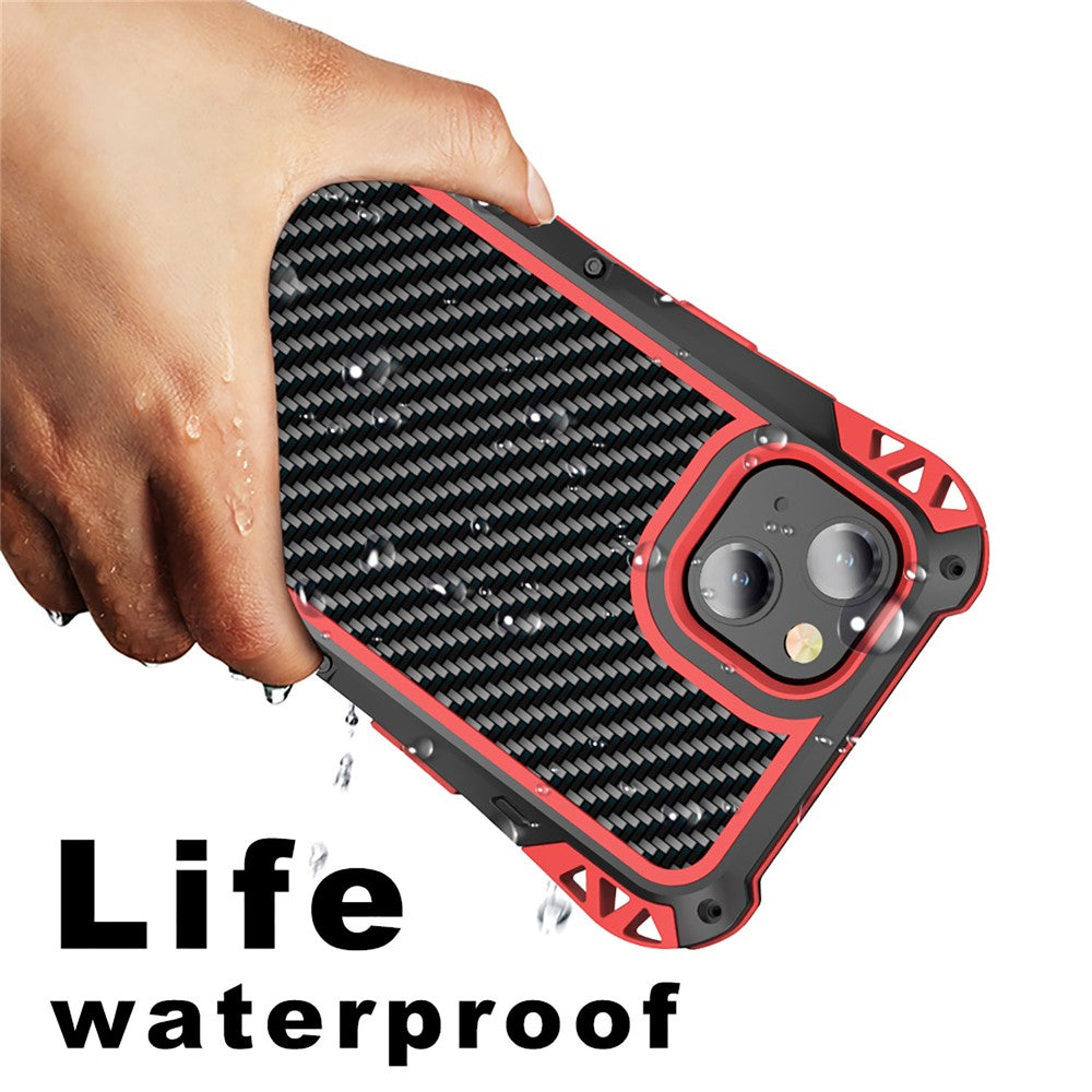 R-JUST AMIRA Four Corner Airbags Anti Fall Hybrid Case Phone Protective Cover for iPhone 13 mini 5.4 inch