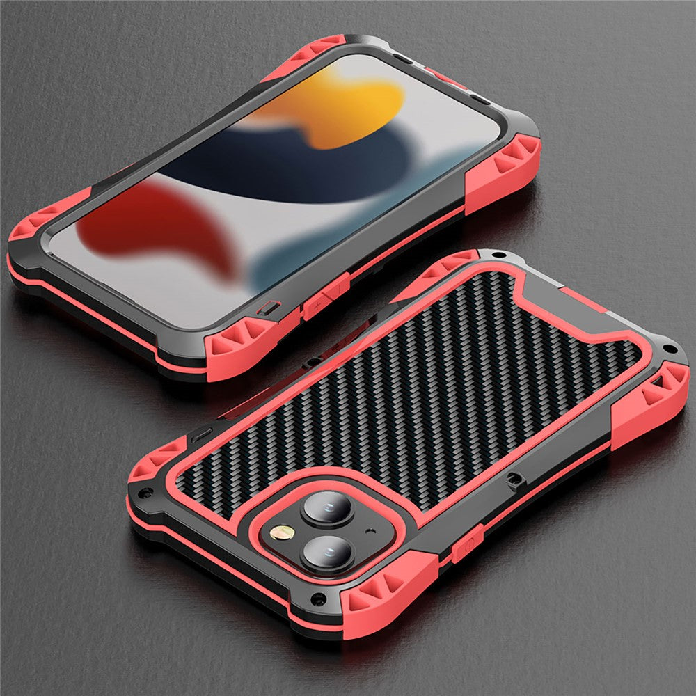 R-JUST AMIRA Four Corner Airbags Anti Fall Hybrid Case Phone Protective Cover for iPhone 13 mini 5.4 inch