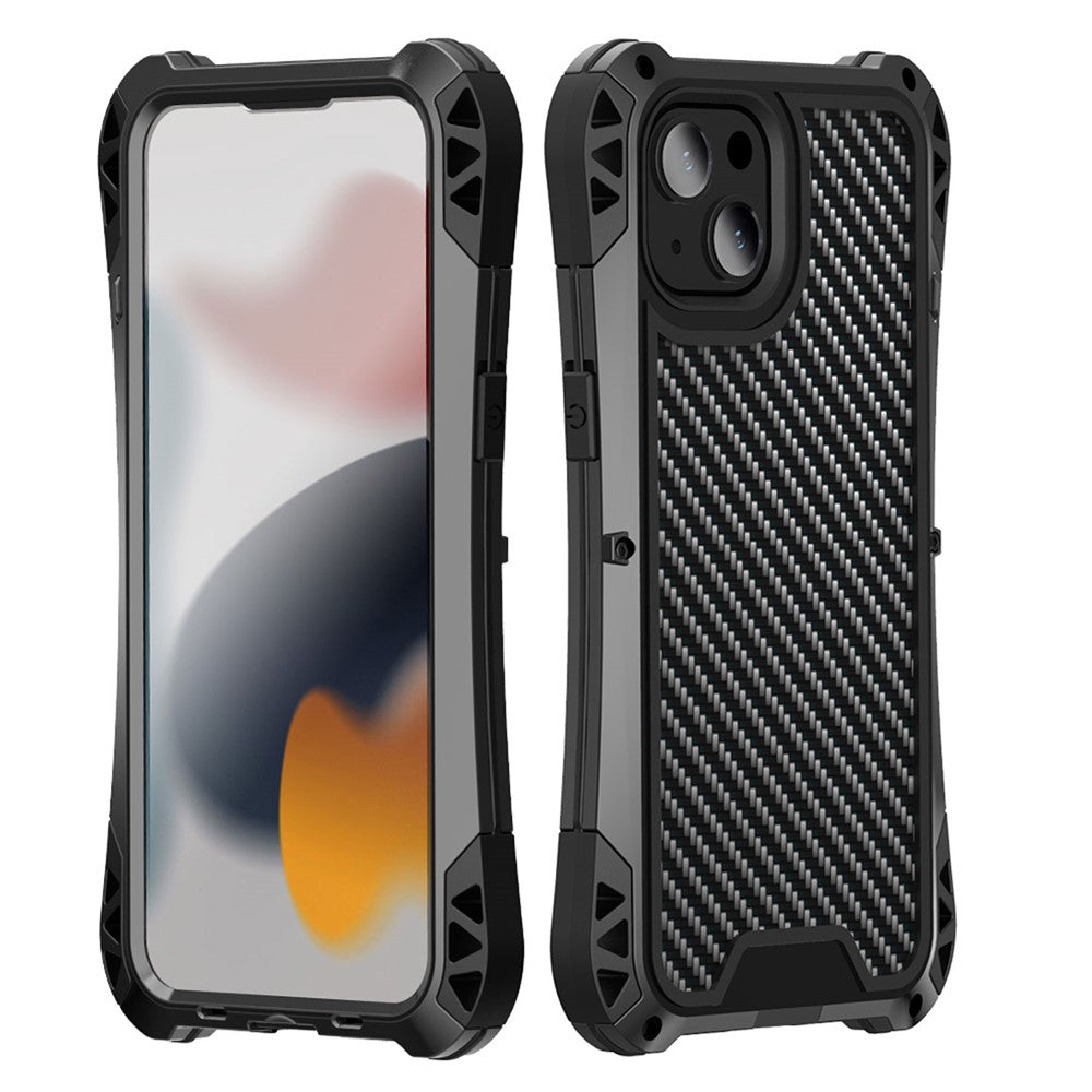 R-JUST AMIRA Four Corner Airbags Anti Fall Hybrid Case Phone Protective Cover for iPhone 13 mini 5.4 inch