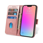 PU Leather Wallet Stand Phone Case Magnetic Design Phone Cover for iPhone 13 mini 5.4 inch