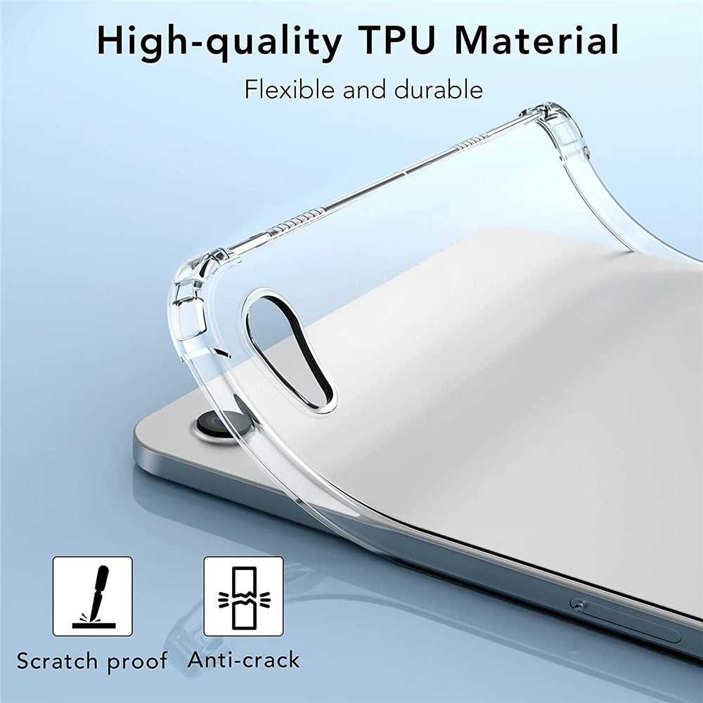 Clear Transparent Four Airbag Anti-Fall Soft TPU Back Tablet Case Protective Cover for iPad mini (2024) / mini (2021)