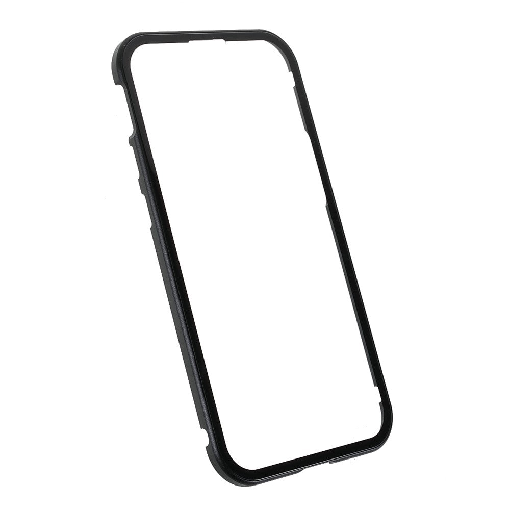 Dobbeltsidet Meget Gennemsigtigt Hærdet Glas + Aftageligt 2-i-1 Magnetisk Metalramme Telefoncover til iPhone 13 mini 5.4 tommer