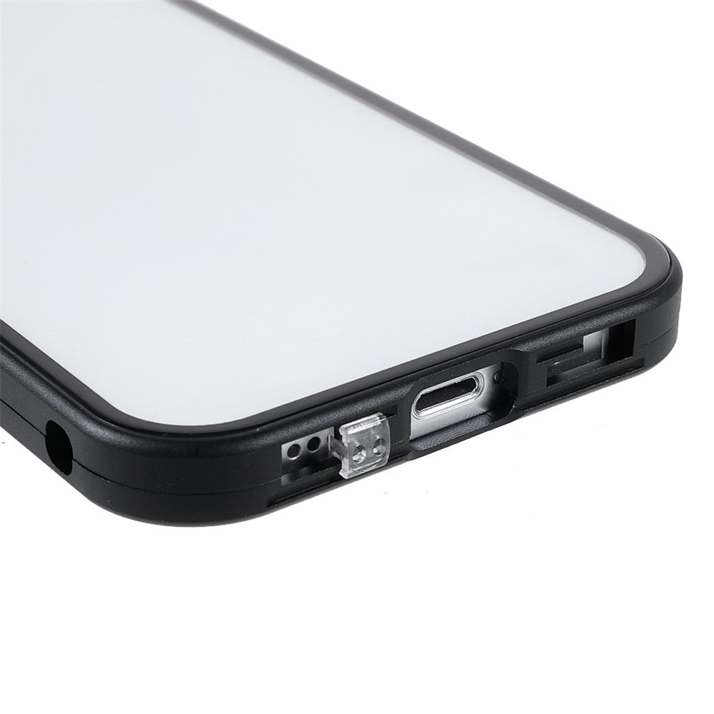 Dobbeltsidet Meget Gennemsigtigt Hærdet Glas + Aftageligt 2-i-1 Magnetisk Metalramme Telefoncover til iPhone 13 mini 5.4 tommer