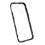 Dobbeltsidet Meget Gennemsigtigt Hærdet Glas + Aftageligt 2-i-1 Magnetisk Metalramme Telefoncover til iPhone 13 mini 5.4 tommer