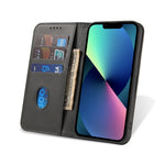 Strong Magnetic Closure Leather Wallet Stand Phone Cover Case for iPhone 13 6.1 inch