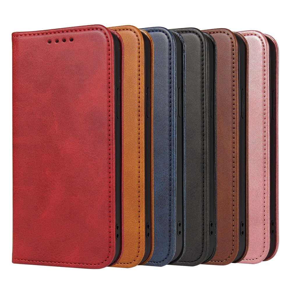 Strong Magnetic Closure Leather Wallet Stand Phone Cover Case for iPhone 13 6.1 inch