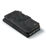 For iPhone SE (2022) / SE (2020) / 8 / 7 / 6 Phone Cases with Strap CASEME C30 Zipper Multiple Card Holder PU Leather Cover