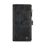 For iPhone SE (2022) / SE (2020) / 8 / 7 / 6 Phone Cases with Strap CASEME C30 Zipper Multiple Card Holder PU Leather Cover