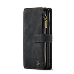For iPhone SE (2022) / SE (2020) / 8 / 7 / 6 Phone Cases with Strap CASEME C30 Zipper Multiple Card Holder PU Leather Cover