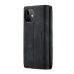 For iPhone 12 mini Phone Cases with Strap CASEME C30 Zipper Multiple Card Holder PU Leather Cover