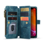 For iPhone 12 mini Phone Cases with Strap CASEME C30 Zipper Multiple Card Holder PU Leather Cover