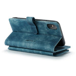 Til iPhone XS Max telefoncovers med rem CASEME C30 lynlås pung med flere kortrum i PU-læder