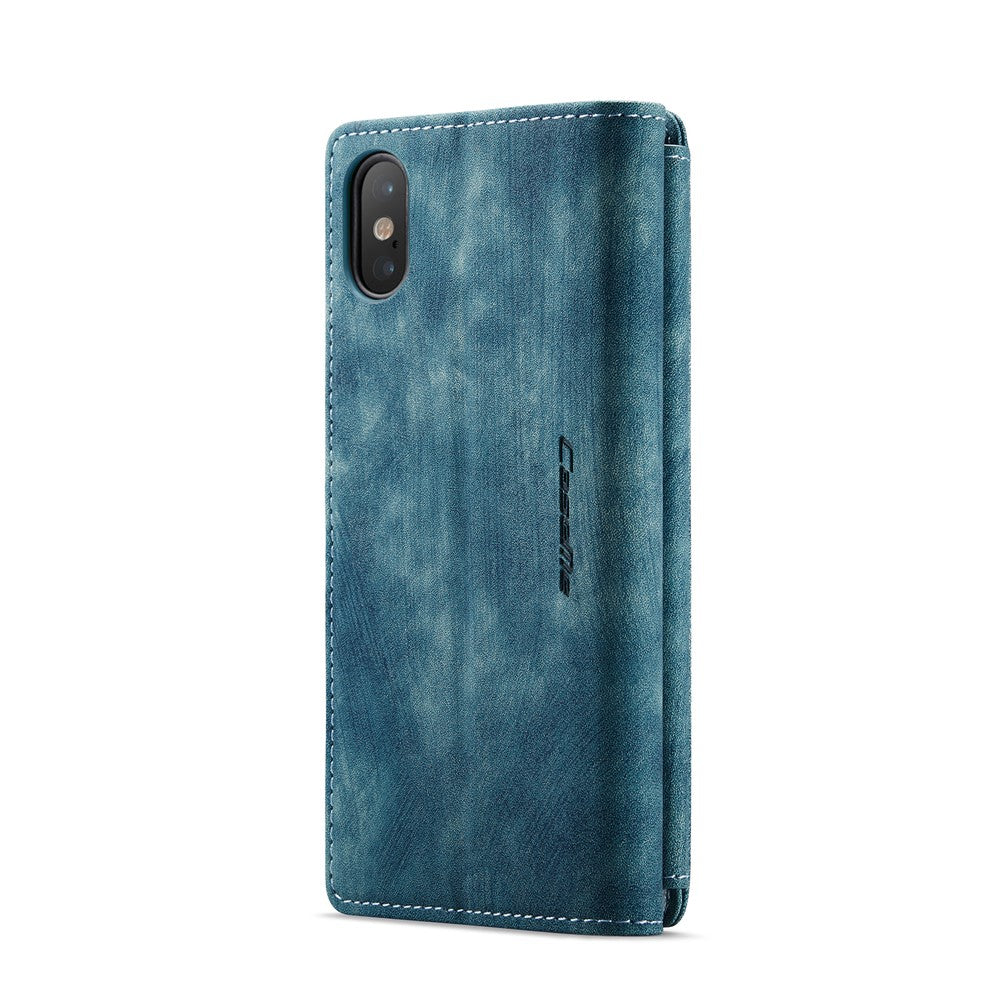 Til iPhone XS Max telefoncovers med rem CASEME C30 lynlås pung med flere kortrum i PU-læder