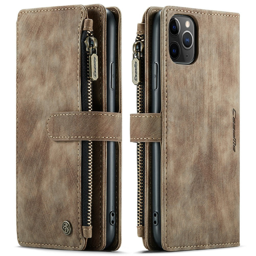 Til iPhone 11 Pro Max Telefonetuier med Rem CASEME C30 Lynlås Flere Kortrum PU Læder Cover