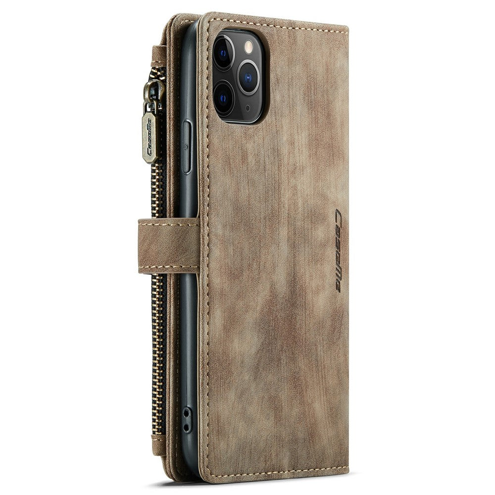Til iPhone 11 Pro Max Telefonetuier med Rem CASEME C30 Lynlås Flere Kortrum PU Læder Cover
