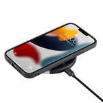 JEEHOOD Aftageligt 2-i-1 Telefoncover Standerpung Magnetisk Design Læderbelagt TPU Telefoncover til iPhone 13 6.1 tommer