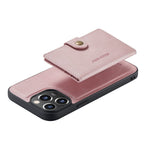 JEEHOOD Aftageligt 2-i-1 Telefoncover Standerpung Magnetisk Design Læderbelagt TPU Telefoncover til iPhone 13 6.1 tommer