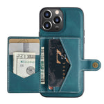 JEEHOOD Aftageligt 2-i-1 Telefoncover Standerpung Magnetisk Design Læderbelagt TPU Telefoncover til iPhone 13 6.1 tommer